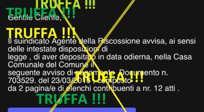 AVVISO-ATTENZIONE A POSSIBILE TRUFFA
