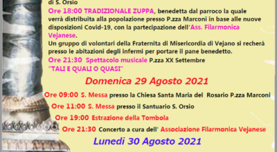 Programma festeggiamenti per il Patrono S. Orsio