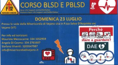 23.07.2023: FRATERNITA MISERICORDIA CORSO BLSD (PRESSO TEATRO)