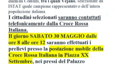 Il 30 MAGGIO a VEJANO- CROCE ROSSA ITALIANA e ISTAT