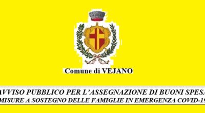AVVISO BUONI SPESA – presentazione domande entro l’8 febbraio 2021