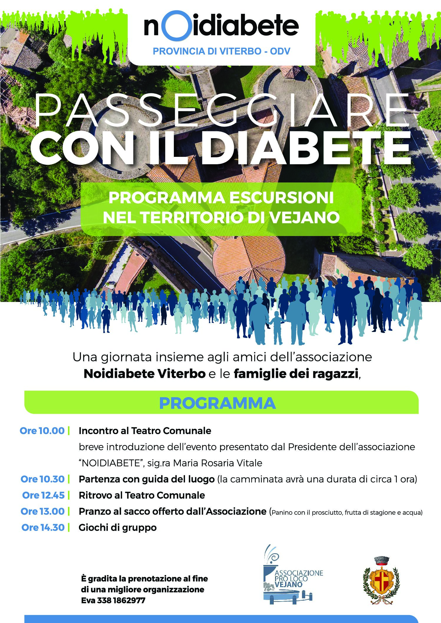 PASSEGGIARE CON IL DIABETE: Vejano, domenica 10 ottobre 2021