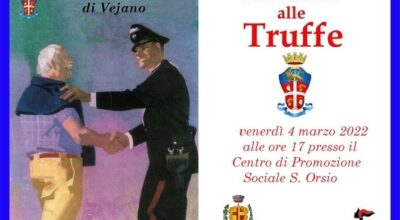 I Carabinieri contro le TRUFFE: incontro al Centro Anziani venerdì 4 marzo 2022 ore 17,00